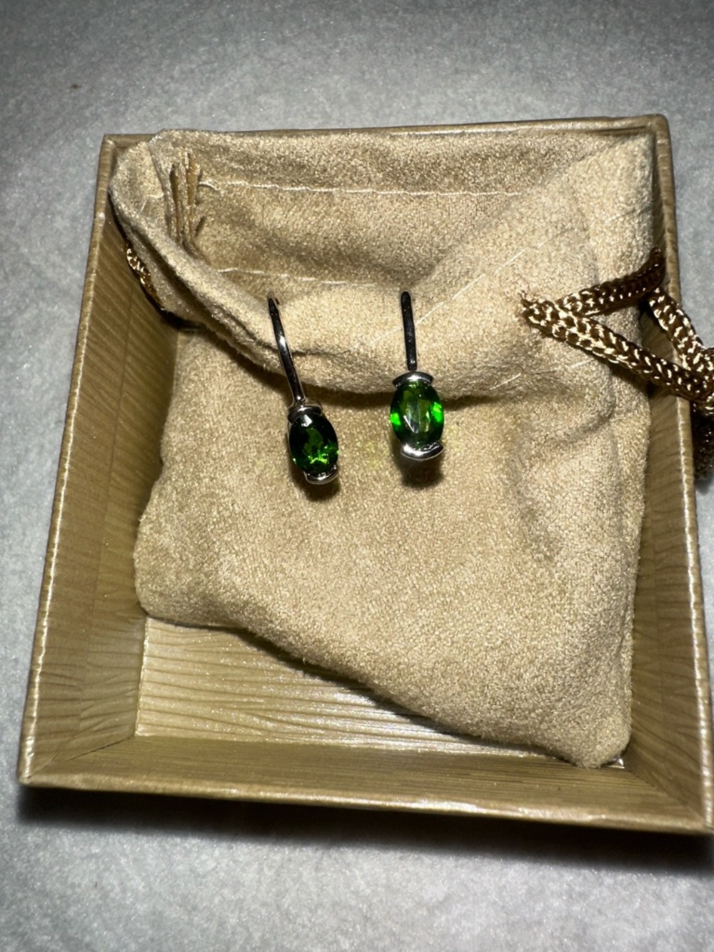 Green Crystal Drop Earrings - Women's Jewelry